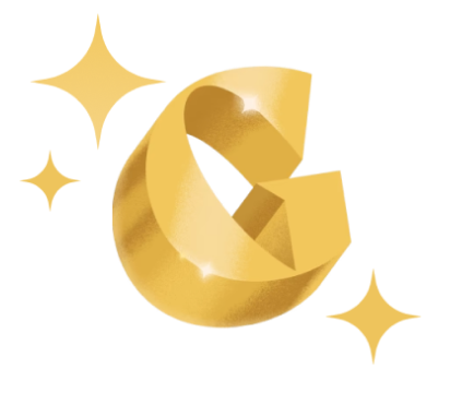 a sparkly letter G