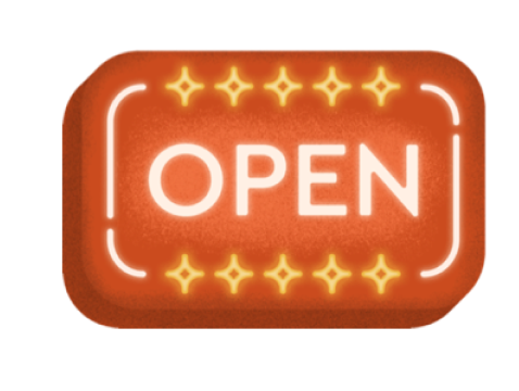 open sign