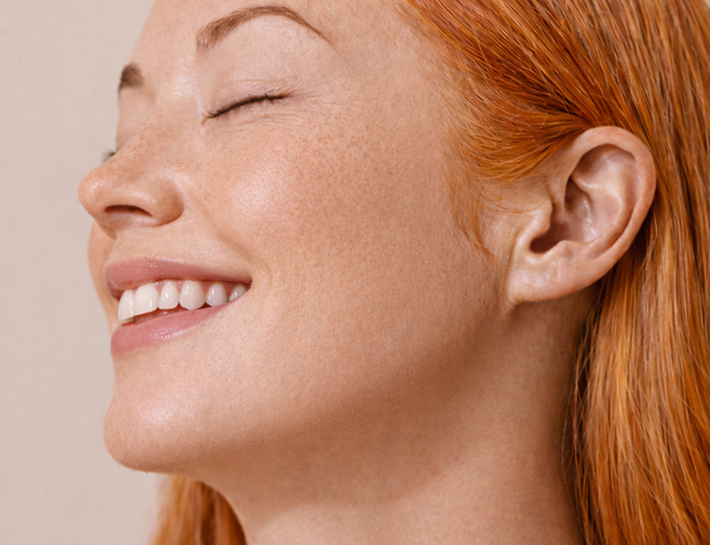 Close up of woman's face