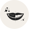 Smiling mouth icon