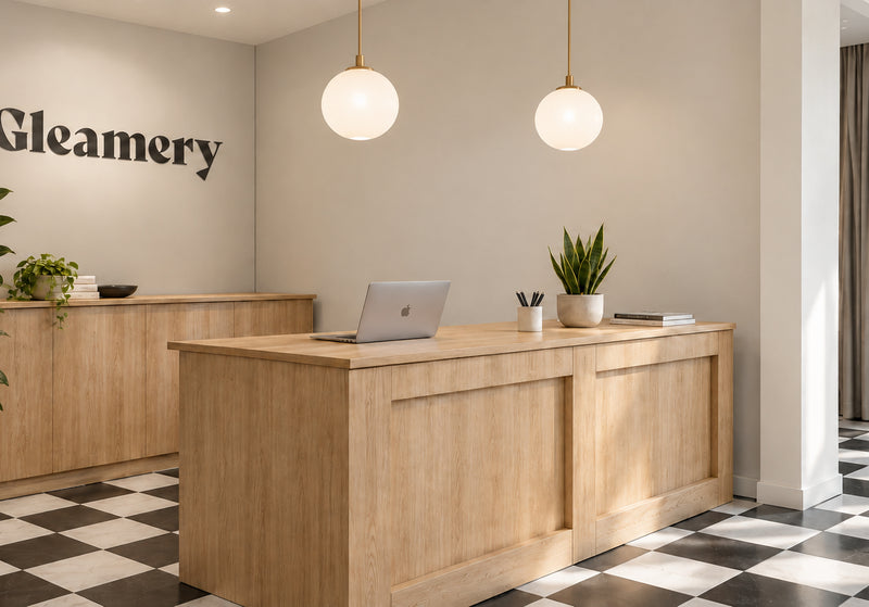 Front desk of The Gleamery in Studio City